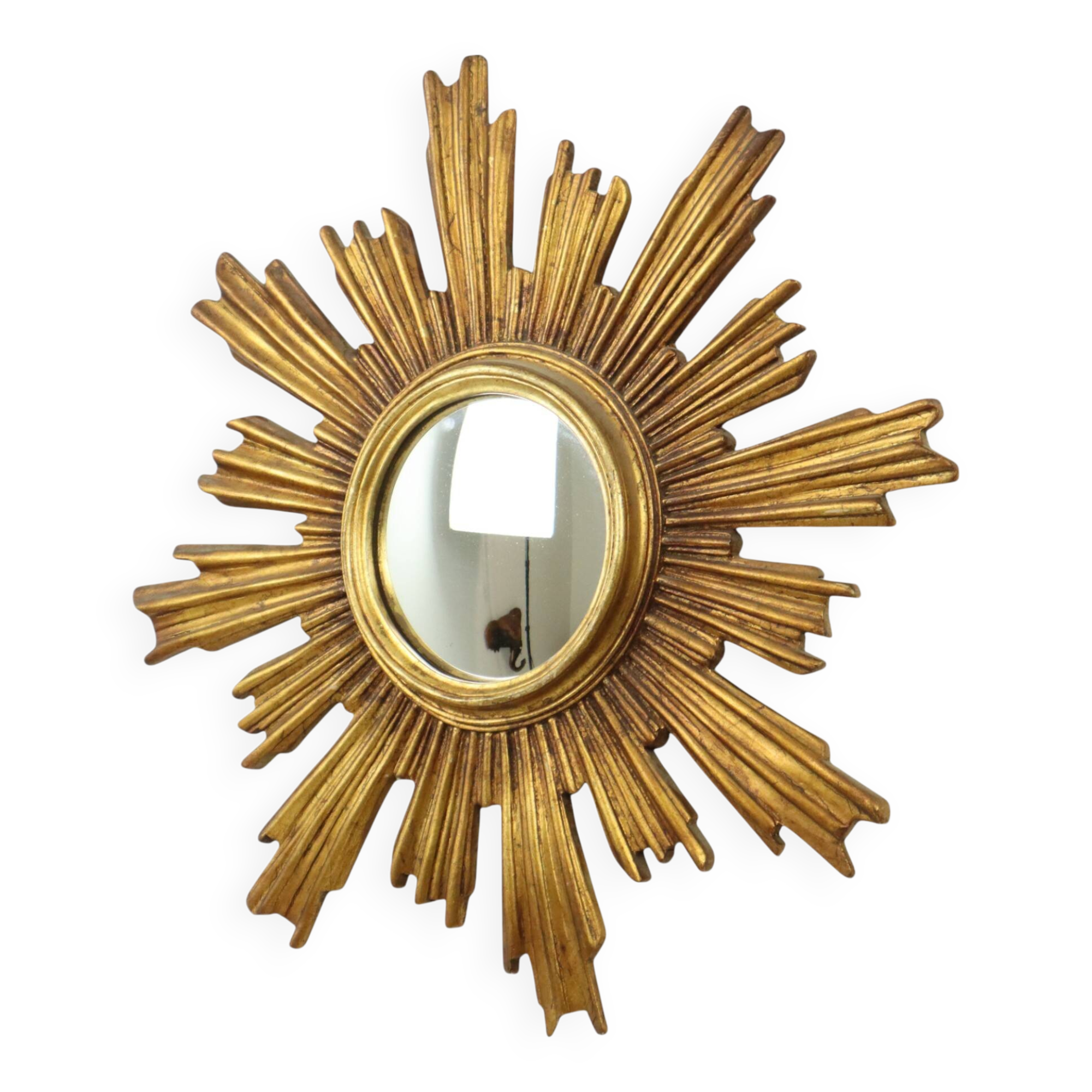 Large Sun Mirror Gold Leaf Gilded Sunburst Mirror 54cm