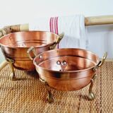 Copper and brass strainer lion's leg