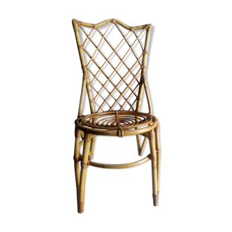 Chaise en rotin 1950