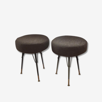 Paire de tabourets / poufs