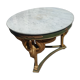 Table de milieu d'apparat en bois peint, doré et marbre carrare blanc