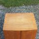 Pair of vintage bedside tables in blond and gilded oak from the 50s