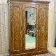 19th-century Victorian wardrobe in light mahogany - dismountable