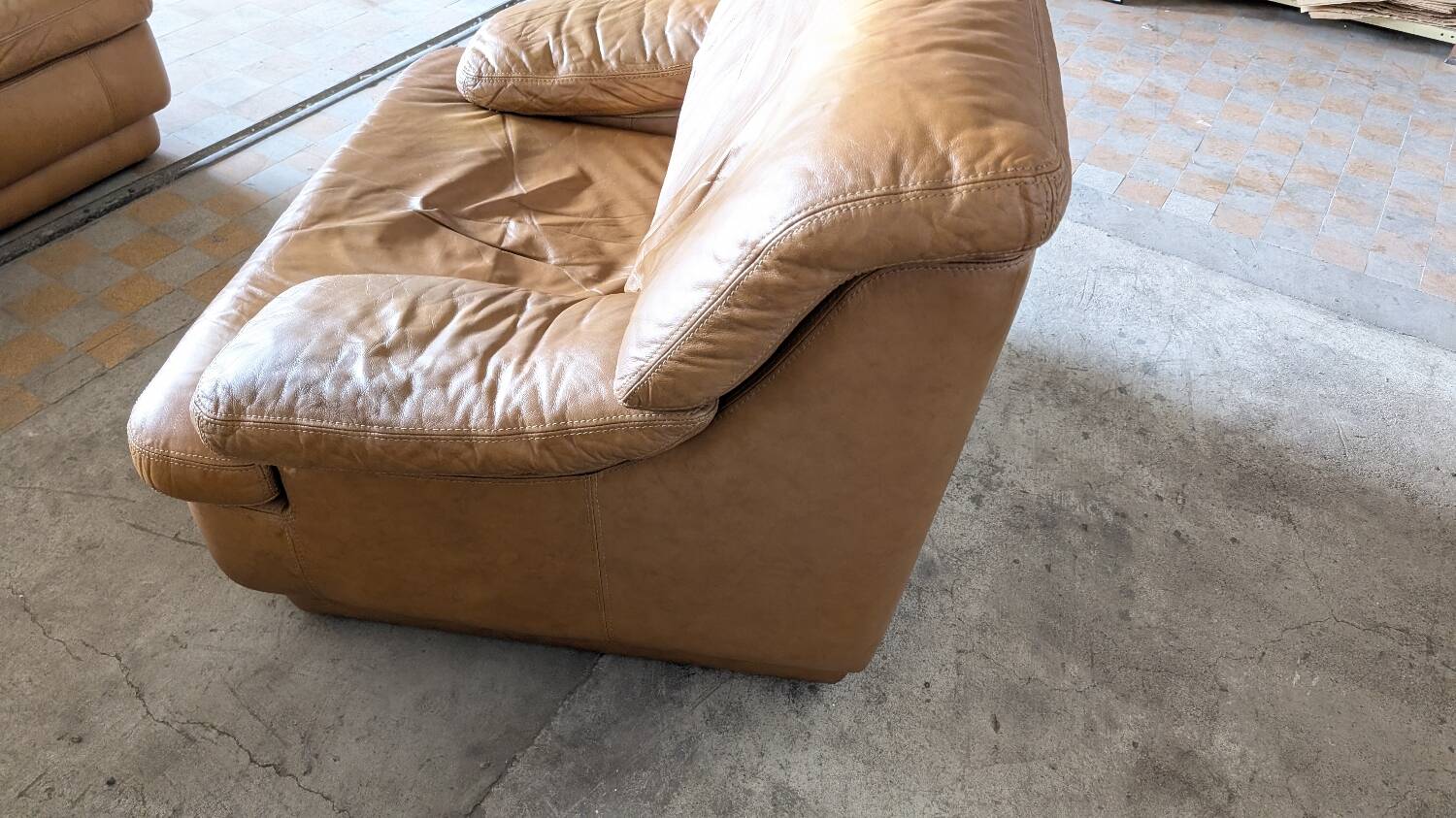 Designer leather sofa