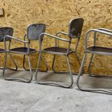 Set of 4 Gaston Viort armchair chairs