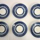 6 Vintage Blue Willow CHURCHILL Cups and Saucers, England