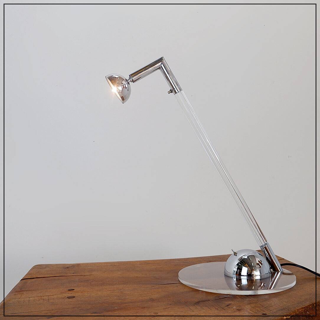 Postmodern Translucent Acrylic glass Table Lamp - 1980s