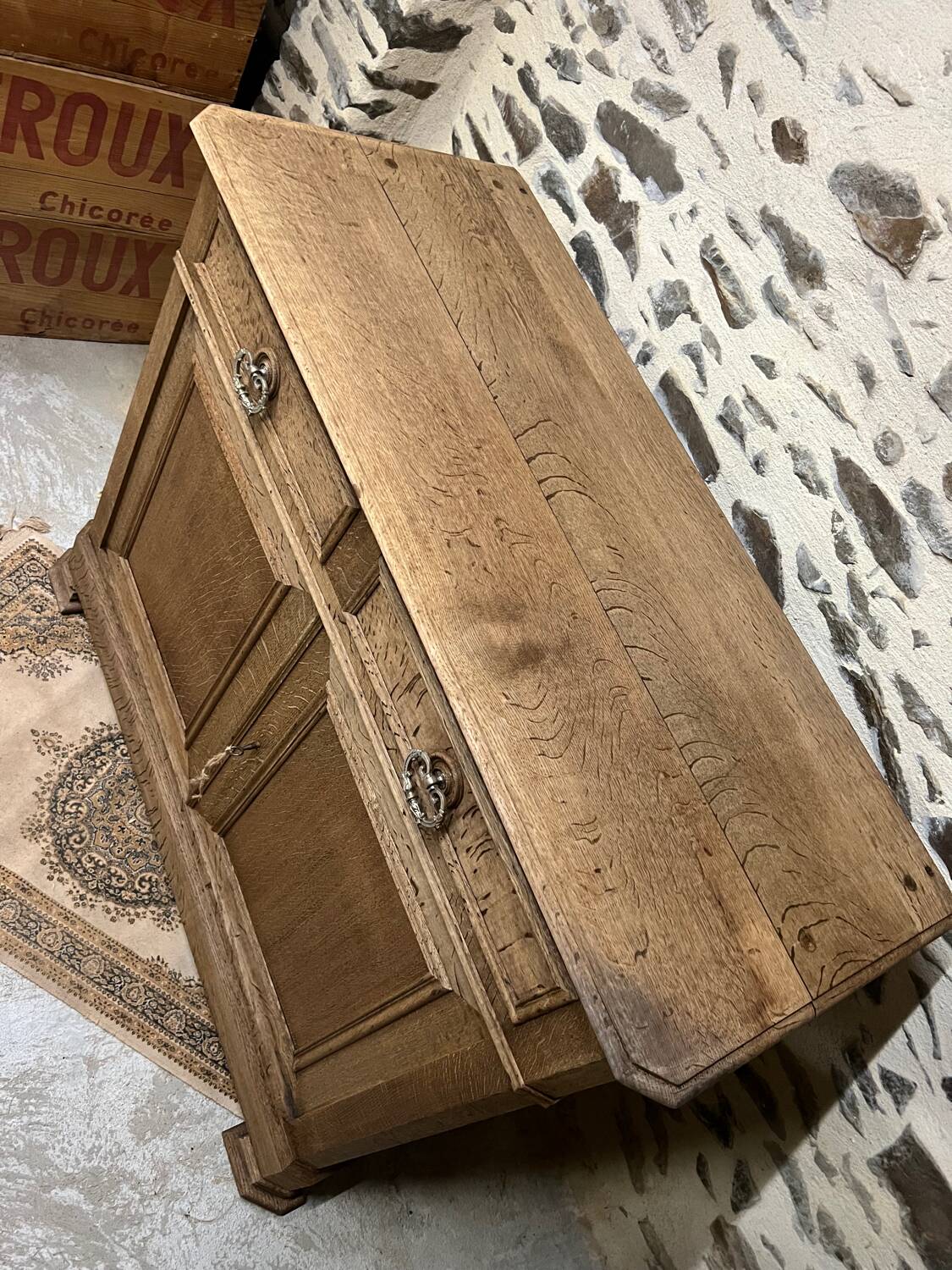 Antique solid wood sideboard