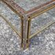 Vintage chrome and gold Hollywood regency coffee table