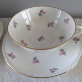 Duo of chocolate cups porcelaine de limoges