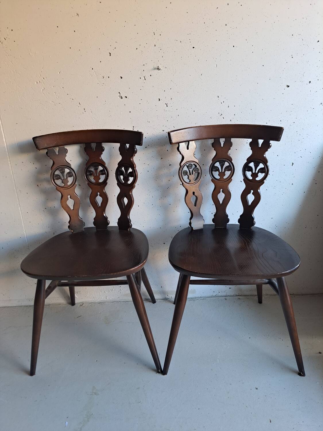 Pair of vintage 60's Ercol chairs