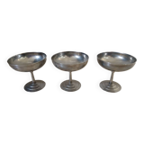 Set of 3 stainless steel cups