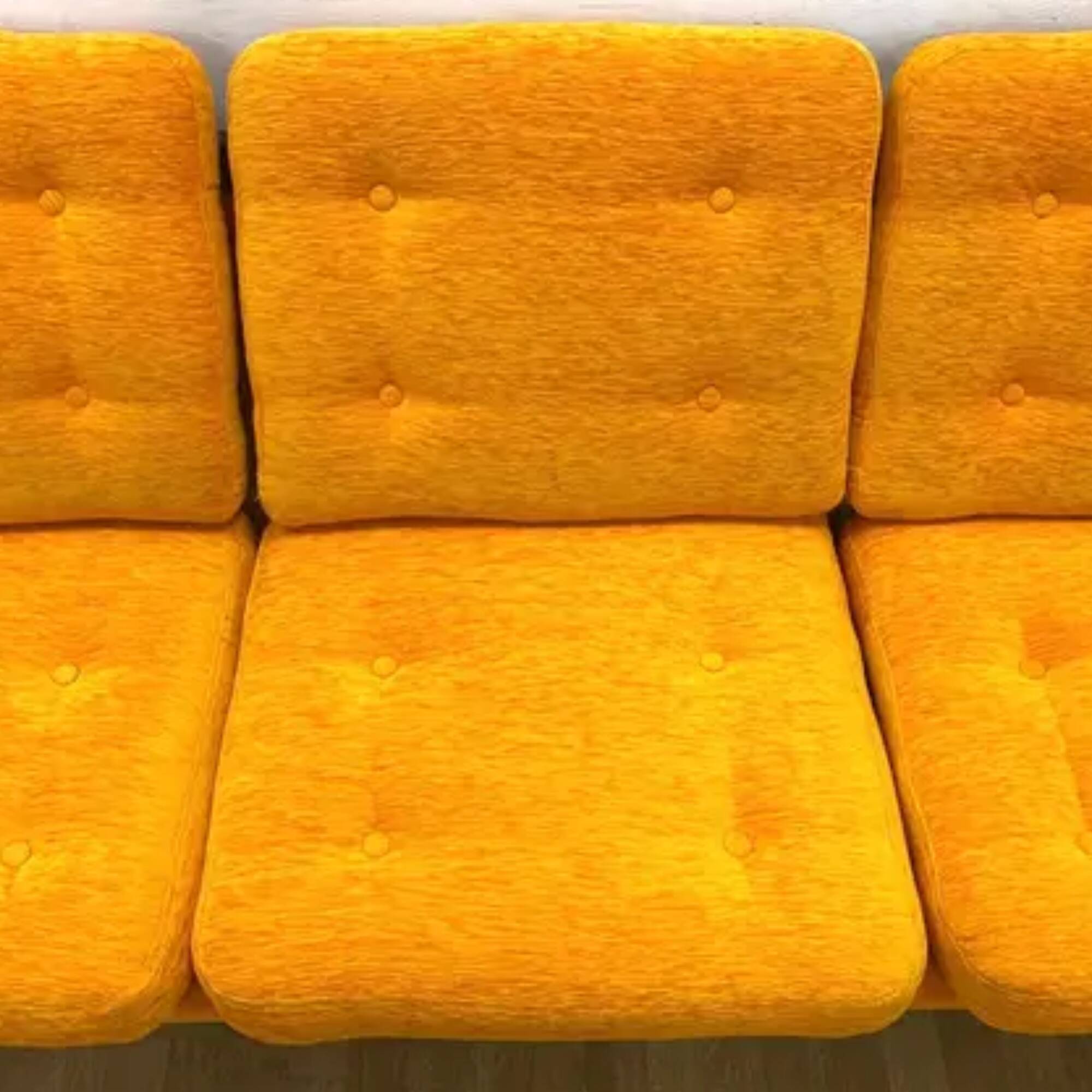 Mid-century retro vintage Czech seating set (armchairs and sofa), 1970s
