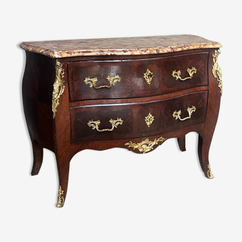 Curved rosewood chest of drawers from the Napoleon III period