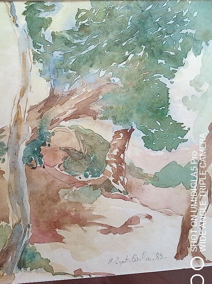 Pascale Rigat-Esselin (born in 1952) - watercolor - 32 x 48 cm - signed, dated 89