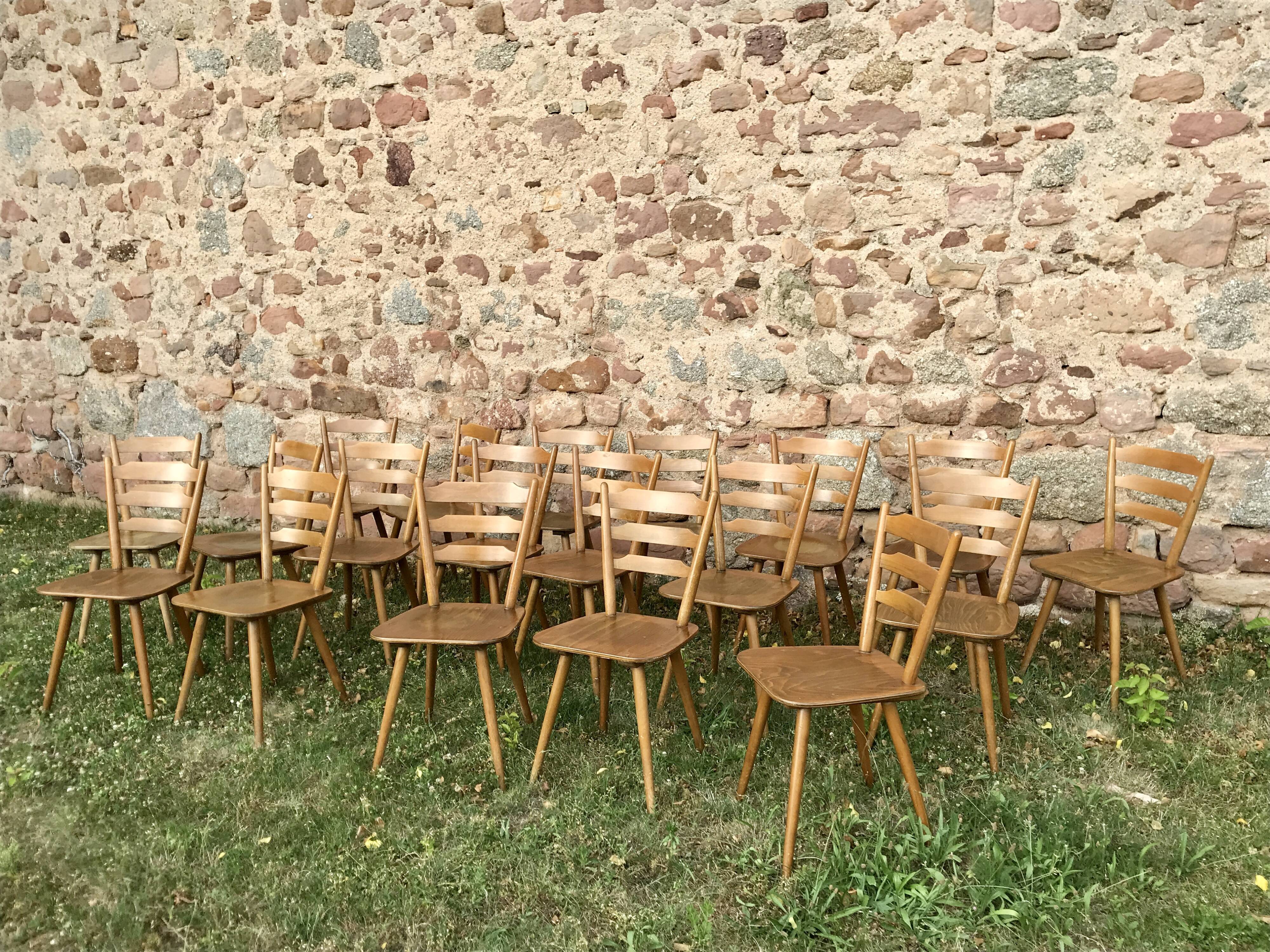 66 Scandinavian chairs or vintage wooden bistro