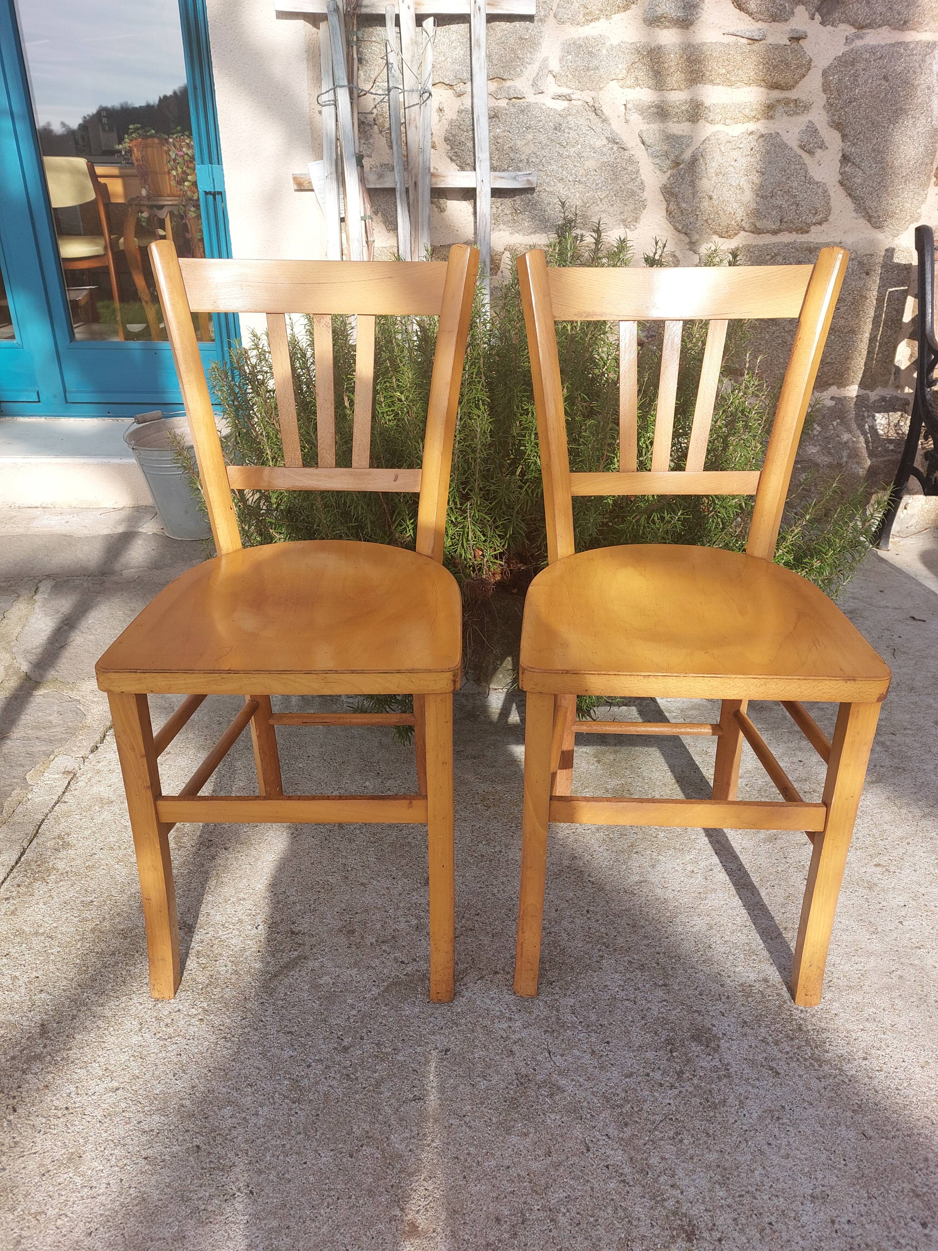 pair of Luterma style bistro chairs