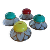 4 Art Deco glass pendant lights