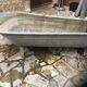 Old zinc bathtub