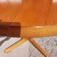 round or oval table with extension, central leg, vintage Baumann design
