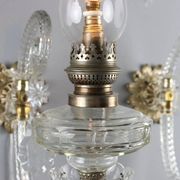 Antique wall sconces in crystal glass, Italy, 20th century