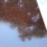 Vintage rosewood steel conference table Gianni Moscatelli Formanova 1970