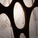 Wall light in cherry wood and rice paper, prod. Steelline 1980