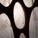 Wall light in cherry wood and rice paper, prod. Steelline 1980