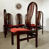 Lot 6 old Italian design bentwood chairs from the 70s vintage