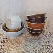 8 mismatched antique bowls
