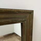 Antique french brass bistro mirror