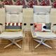 Pair of metal and Bakelite armchairs, 1960s design.