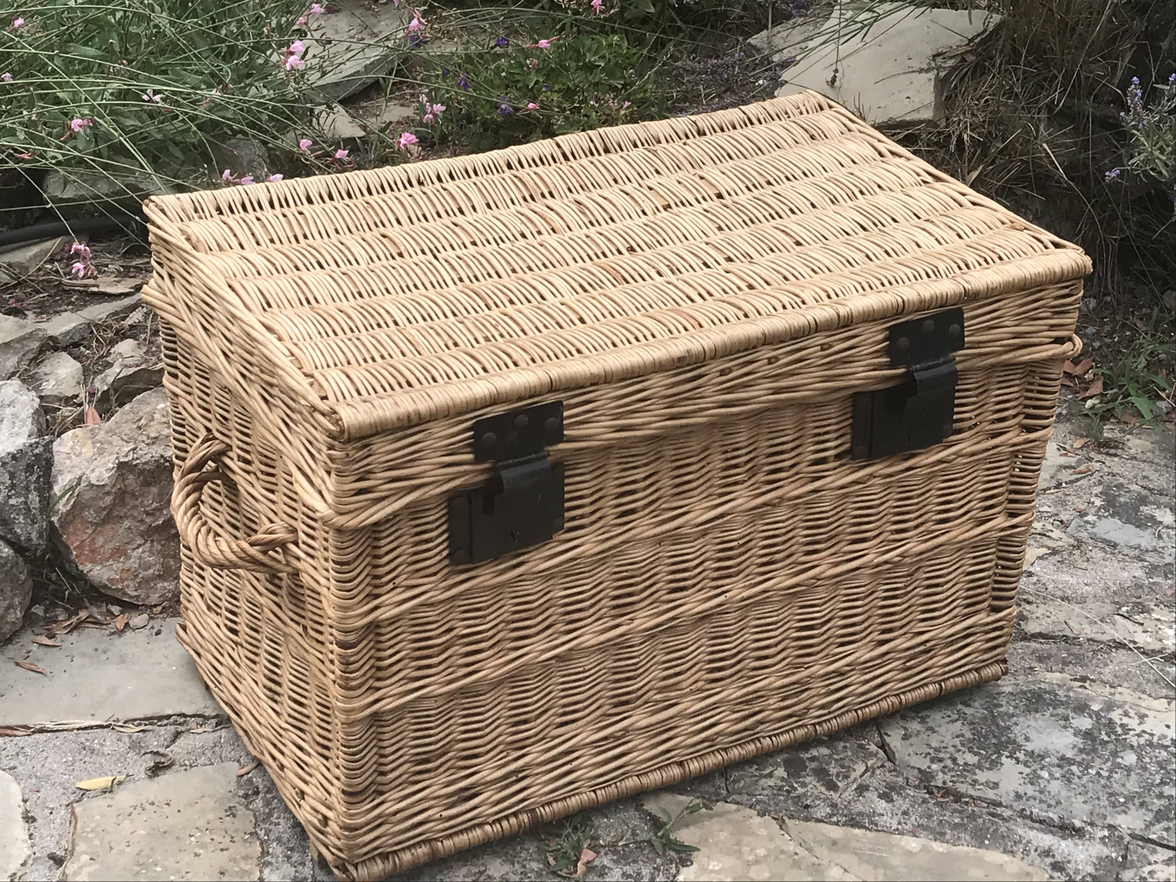 Vintage rattan trunk