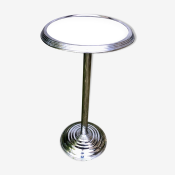 Art deco metal pedestal table