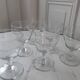 Set of 6 crystal wine glasses engraved years 20-30