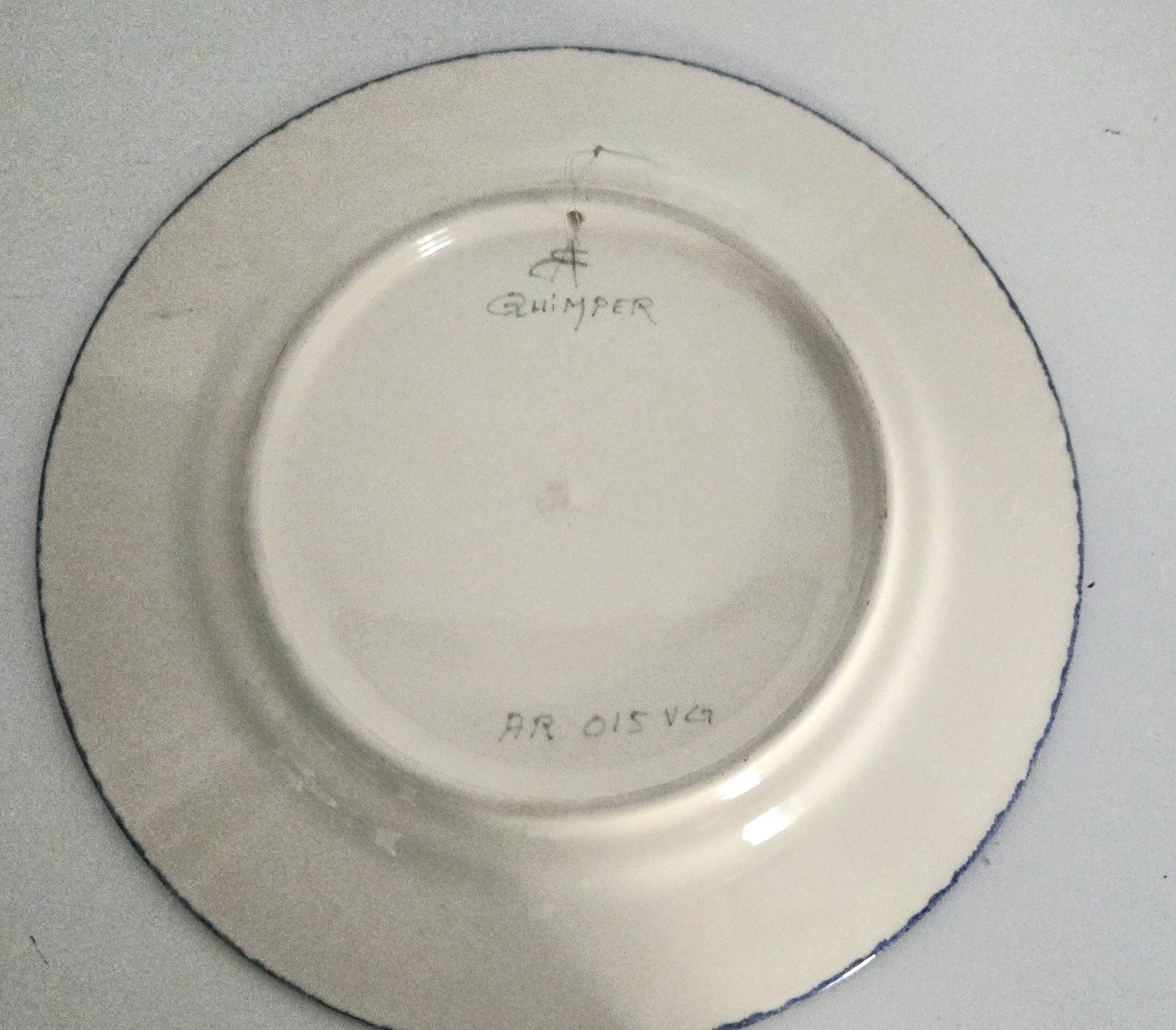 Quimper porcelain plate H