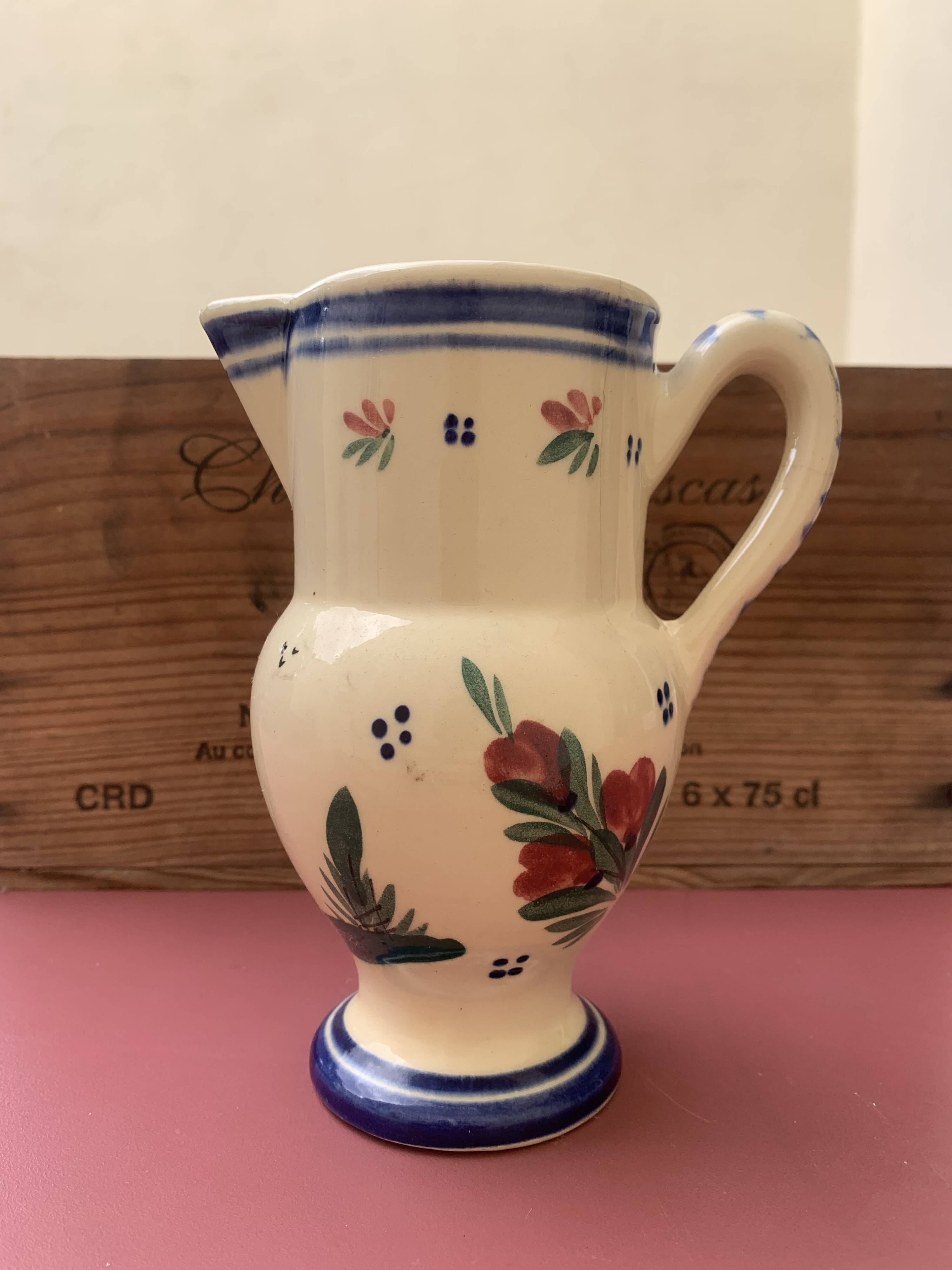 Vintage pitcher Henriot Quimper