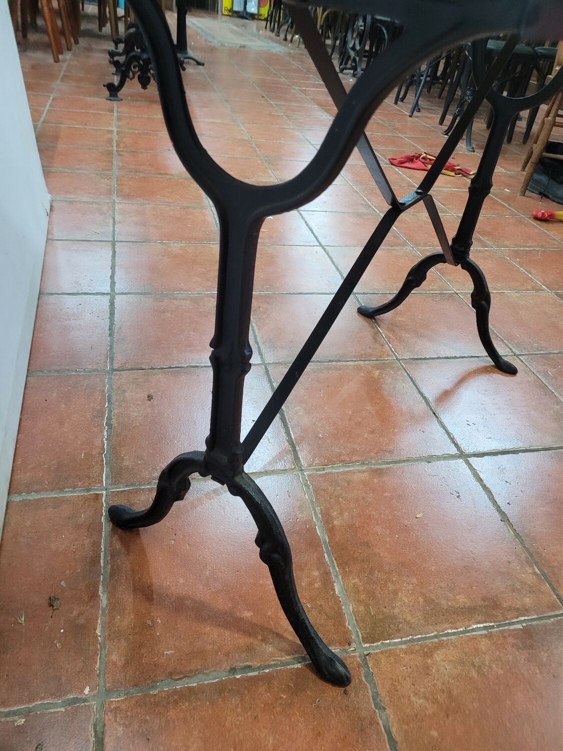 Bistro table with marble top