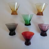 Lila foot glasses and its decanter