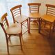 Lot 4 wooden bistro style high chairs