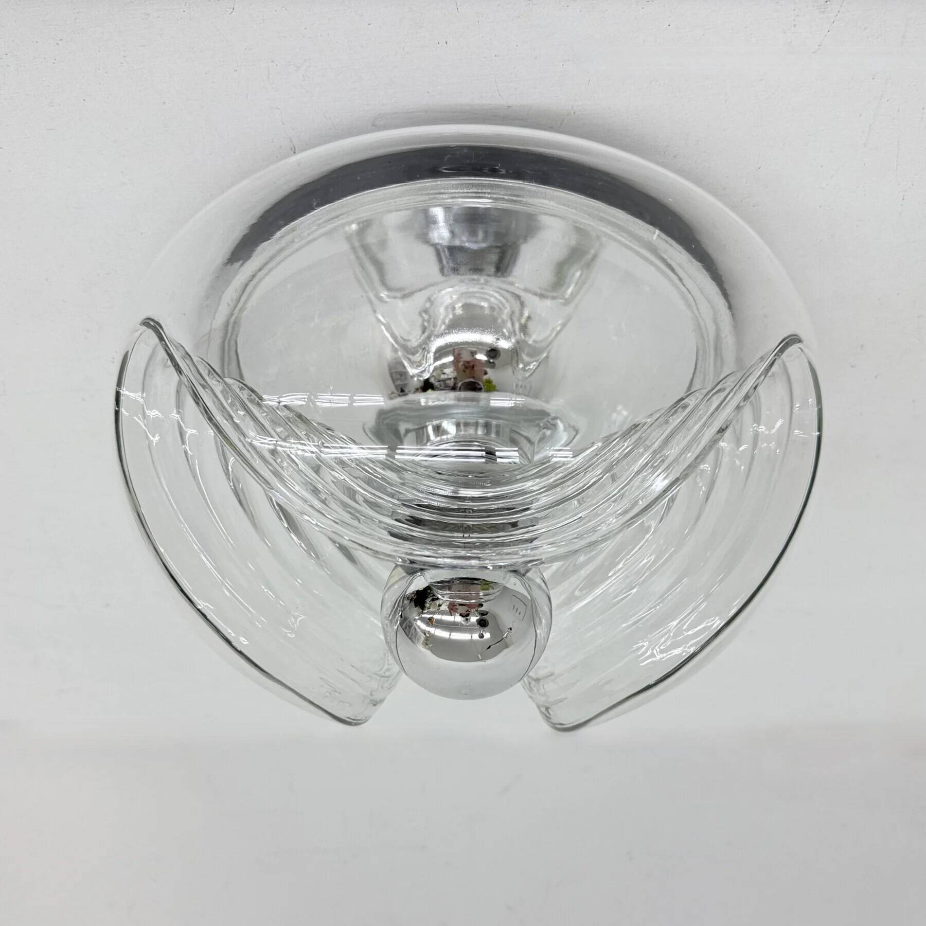Peil & Putzler 'Futura' ceiling lamp sconce by Koch Lowy, 1970s