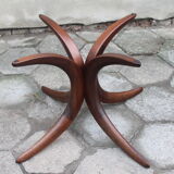 Glass and wood coffee table, 1960