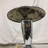 Chrome art deco mushroom lamp