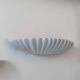 Pair of vintage shell wall lights, matte white, France 1970