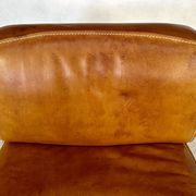 Brutalist Style DS-15 Leather Lounge Chair from De Sede, Switzerland 1970s