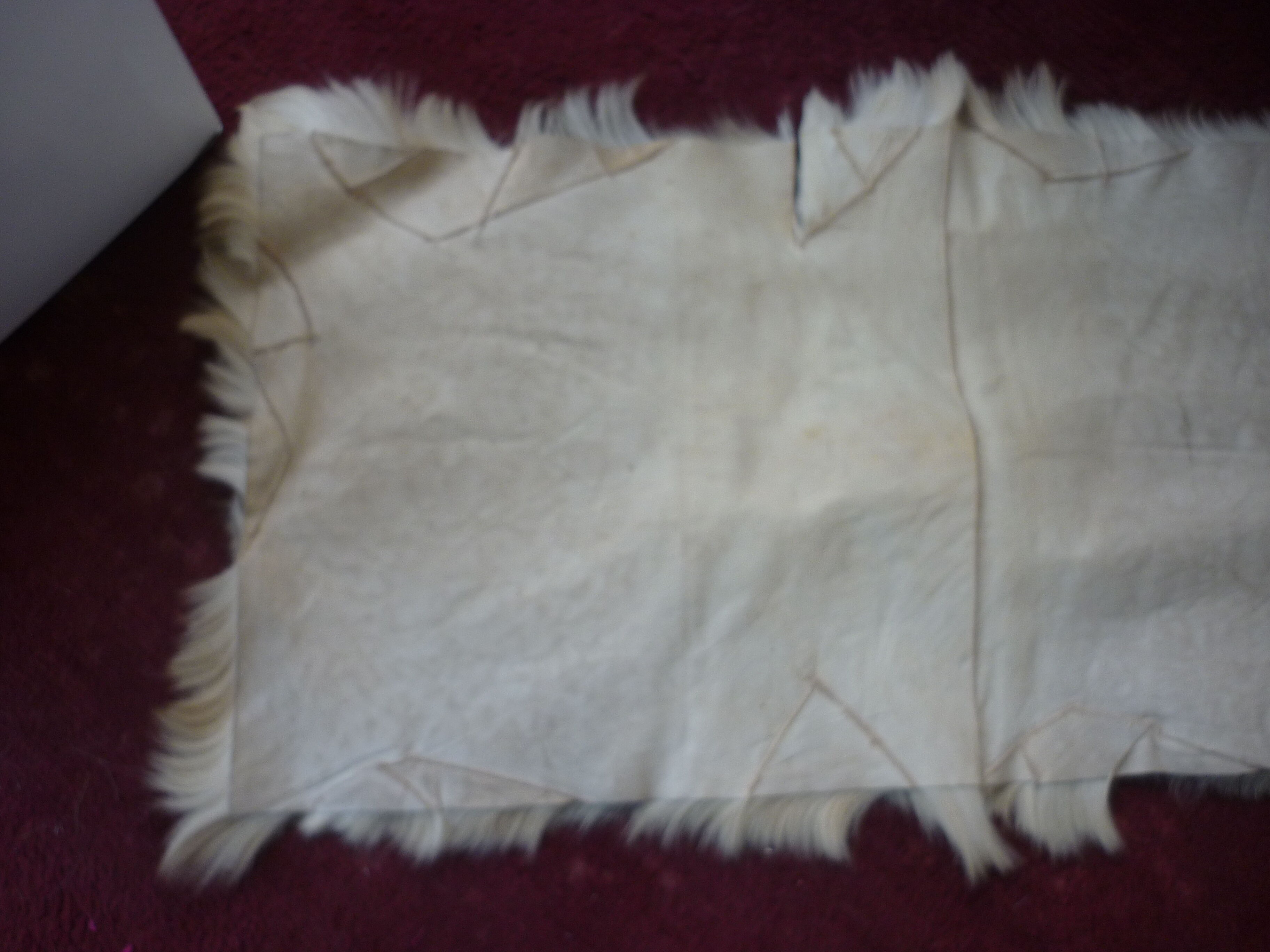 Beige tanned goat skin
