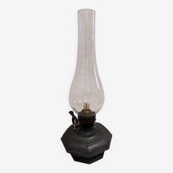 Pewter oil lamp