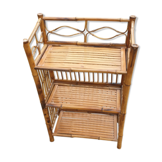 Rattan wall shelf