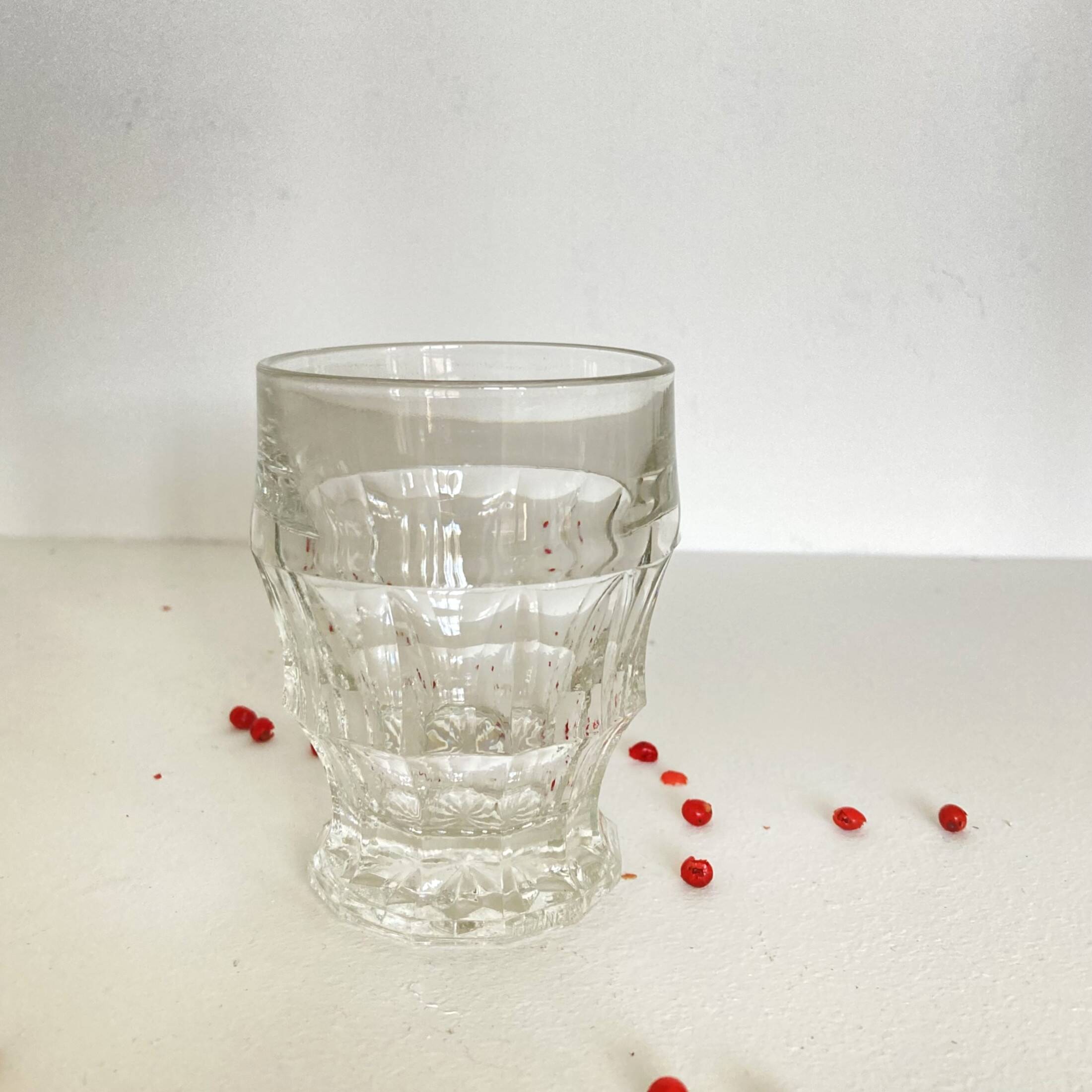 Set of 6 old bistro glasses, tableware