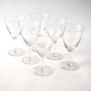 Set of 6 chiseled glasses, 2 sizes